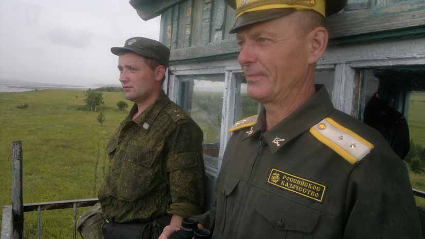 Забайкальские пограничники и казаки на охране государственно